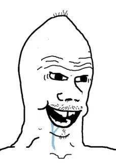 😄 Wojak มีม, Wojak, เสื่อมโทรม, อินเทอร์เน็ต, เศร้า telegram sticker