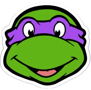 😁 Donatello Teenage Mutant Ninja Turtles tartaruga, mutante, ninja, cartoni animati, adolescente telegram sticker