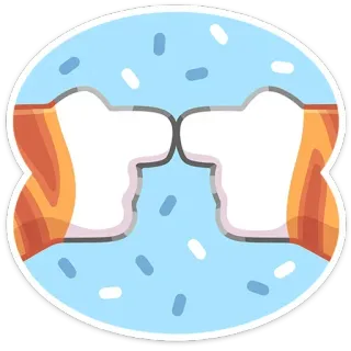 👉 donut, deser, jedzenie, słodkie, kolorowy, posypka telegram sticker
