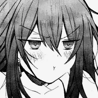 😡 Chica anime, Manga, Dibujo animado, Retrato, Personaje, Expresión whatsapp sticker