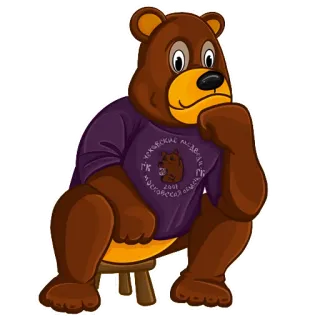 ⏳ ХОККЕЙНЫЕ МЕДВЕДИ ГК МОСКОВСКОЙ ОБЛАСТИ 2007 urso, desenho animado, mascote, hóquei, esportes, animal, russo telegram sticker