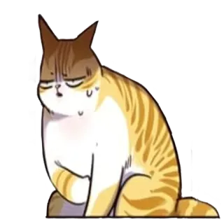 🤢 kucing, hewan, hewan peliharaan, hewan domestik, kartun telegram sticker