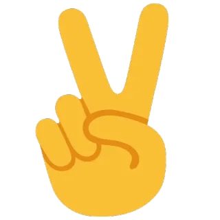 ✌ peace, victory, hand gesture, fingers, emoji telegram sticker