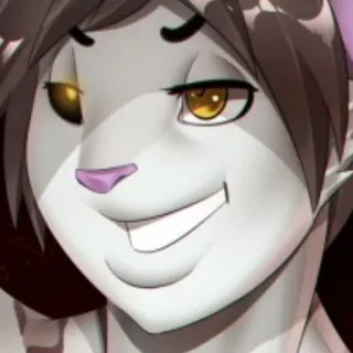 😁 Фурри, Антропоморфный, Животное, Мультфильм, Персонаж, Улыбка telegram sticker