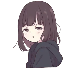 😶 Anime, Garota, Beicinho, Fofo, Sticker telegram sticker