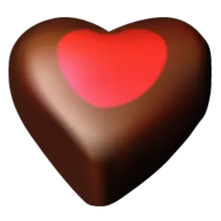🍫 chocolate, coração, doce, dia dos namorados, doce telegram sticker