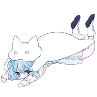 😌 Anime, Gato, Lindo, Chica whatsapp sticker