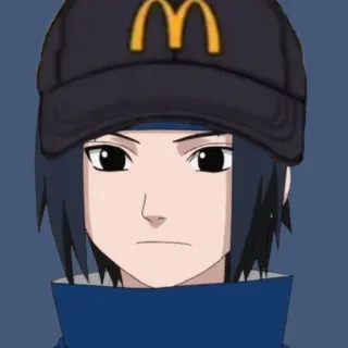 🀄️ Sasuke Uchiha Naruto Аниме, Саске, Макдональдс, Мультфильм, Персонаж, Учиха telegram sticker