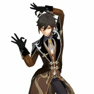 👌 Zhongli Genshin Impact Anime, Jeu, Genshin Impact, Zhongli, Personnage, Geste OK whatsapp sticker