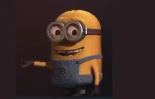 😜 Minion cartoon, minion, despicable me, yellow telegram sticker