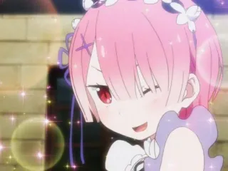 💗 Ram Re:Zero anime, cartoon, character, cute, ram, re:zero whatsapp sticker