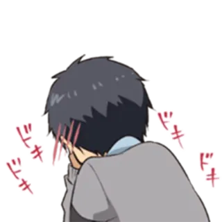 😚 ドキドキ anime, xấu hổ, đỏ mặt, kawaii, Doki Doki, dễ thương, nhút nhát telegram sticker