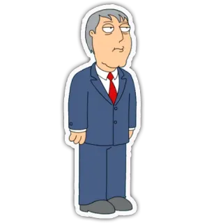 💼 Carter Pewterschmidt Family Guy cartone animato, personaggio, serie TV, animato, commedia, Family Guy telegram sticker