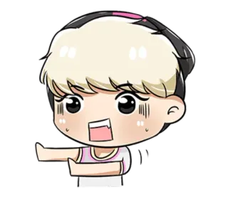 😦 Kreskówka, Chibi, Słodkie, Anime, Manga, Postać, Fanart whatsapp sticker