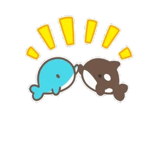 🐳 고래, 귀여운, 동물, 해양 생물, 만화 telegram sticker