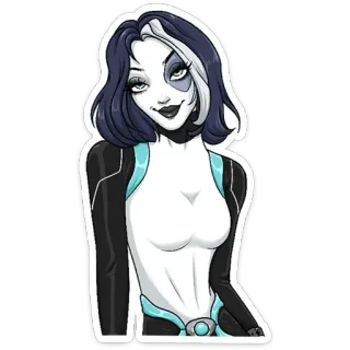 😊 Domino โดมิโน, มาร์เวล, เอ็กซ์เมน, มนุษย์กลายพันธุ์, ซูเปอร์ฮีโร่, หนังสือการ์ตูน telegram sticker