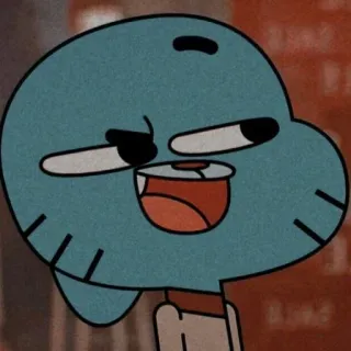 😃 Gumball Watterson The Amazing World of Gumball kartun, kucing, biru, Gumball, animasi telegram sticker