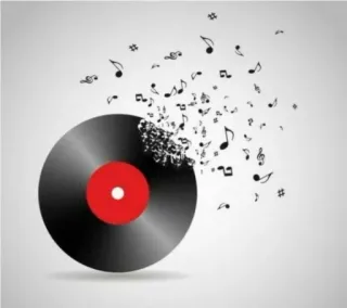 🎵 Vinyle, Disque, Musique, Notes, Audio, Divertissement telegram sticker