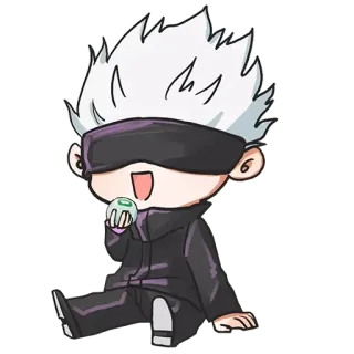 😄 Satoru Gojo Jujutsu Kaisen Anime, Jujutsu Kaisen, Satoru Gojo, Chibi, Gojo telegram sticker