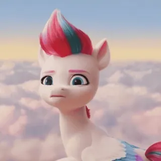 🤨 Zipp Storm My Little Pony: A New Generation pony, cartoon, animation, zipp storm, my little pony, character, wings telegram sticker