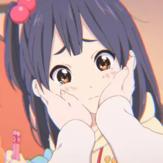 😳 anime, girl, crying, cute, character whatsapp sticker