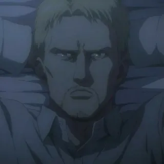 🐱 Reiner Braun Attack on Titan anime, attack on titan, reiner, reiner braun, character, sad, depressed whatsapp sticker