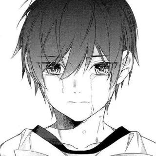 🌨 Anime, Manga, Junge, Weinend, Traurig whatsapp sticker