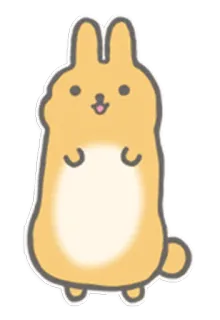 🍍 coelho, fofo, animal, coelho, desenho animado telegram sticker
