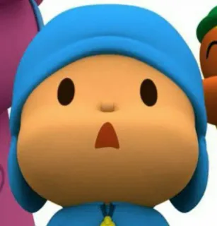 😧 Pocoyo pocoyo, cartoon, kids, animation, character, child telegram sticker