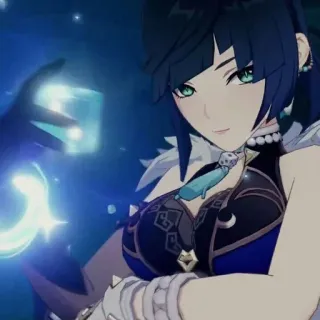 🧿 Yelan Genshin Impact Anime, Video game, Waifu, Genshin Impact, Yelan telegram sticker