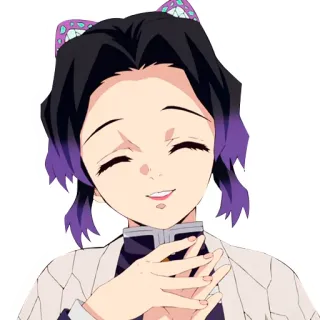 😇 Shinobu Kocho Demon Slayer อนิเมะ, ดาบพิฆาตอสูร, ชิโนบุ โคโจ, ตัวละคร, สติกเกอร์ telegram sticker