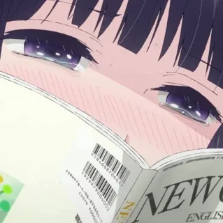 🖇 NEWS fille, lecture, livre, pleurer, anime, manga telegram sticker