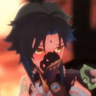 😳 Xiao Genshin Impact anime, video game, xiao, genshin impact, mask telegram sticker