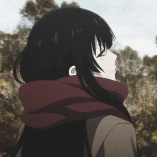 ❤️ Anime, Mädchen, Frau, Schal, Süß, Hübsch telegram sticker