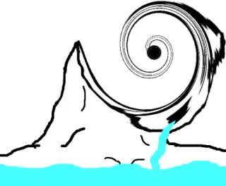 😦 iceberg, sea, water, ice, nature telegram sticker