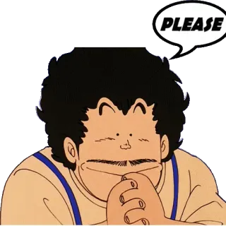🙏 PLEASE Desenho animado, Pedido, Educado, Implorando, Suplicante, Anime, Gentil telegram sticker