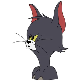 😣 Tom Cat Tom and Jerry Cartone animato, Gatto, Arrabbiato, Meme, Brontolone telegram sticker