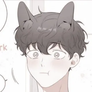 ✨ rk การ์ตูน, ผู้ชาย, หูแมว, น่ารัก, อนิเมะ, เด็กผู้ชาย, แฟนอาร์ต telegram sticker