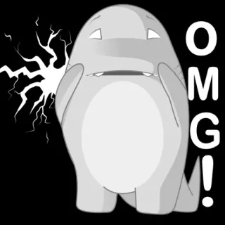 😱 OMG! в шоке, монстр, о боже, выражение, сюрприз telegram sticker