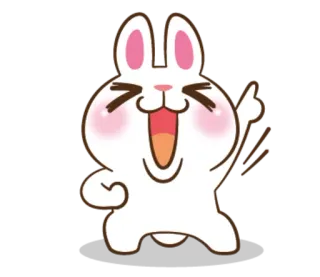 🕺 кролик, зайчик, милый, мультфильм, веселый, радостный whatsapp sticker