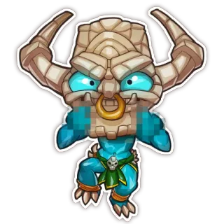 😤 Cartoon, Figur, Tiki, Tribal, Maske, Idol telegram sticker