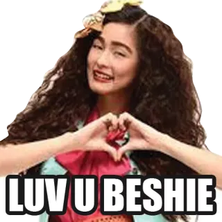 😍 LUV U BESHIE tình yêu, bạn thân, bạn, trái tim, tình cảm, Philippines telegram sticker