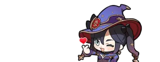 🌟 Mona Genshin Impact Anime, Video game, Bonito, Adesivo, Desenho animado, Mona telegram sticker