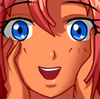 🤩 アニメ, かわいい, 女の子, 漫画, ポートレート, 笑顔 telegram sticker