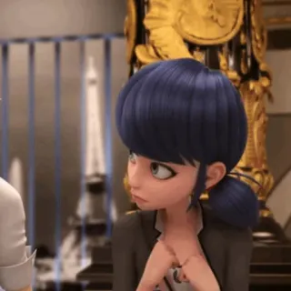 🗼 Marinette Dupain-Cheng Miraculous: Tales of Ladybug & Cat Noir Marinette, Miraculous Ladybug, dessin animé, animé, fille, coccinelle whatsapp sticker