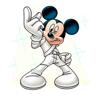 😎 Mickey Mouse Topolino, Disney, cartone animato, topo, gesto offensivo telegram sticker