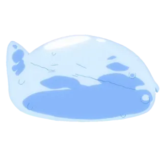 🙌 слайм, капля, синий, гель, прозрачный, жидкость telegram sticker