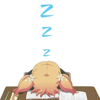 😪 ZZZ dormindo, zzz, cansado, anime, desenho animado, exausto, preguiçoso telegram sticker