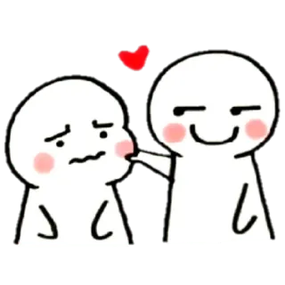 😀 cinta, imut, kasih sayang, hati, kartun telegram sticker