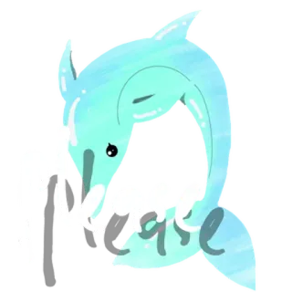 Dolphin little world telegram stickers